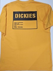 NWT Dickies Workwear Shirt Mens Medium Gold Black Blue Collar Classic Tee