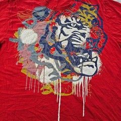 Sean John Graphic Art Red Short Sleeve Cotton T-Shirt Men’s XL