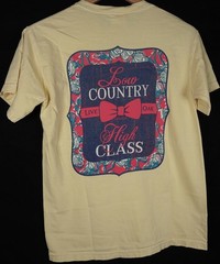 LIVE OAK BRAND T SHIRT TEE LOW COUNTRY HIGH CLASS YELLOW COMFORT COLORS SIZE S