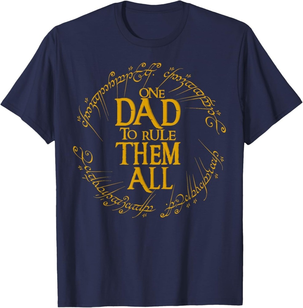 One Dad to Rule Them All Funny Fantasy Nerd Dad Graphic Unisex T-Shirt