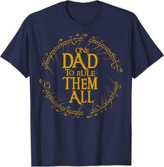 One Dad to Rule Them All Funny Fantasy Nerd Dad Graphic Unisex T-Shirt