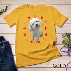 Maltese Dog Lover Puppy Owner Maltipoo Mix Fans Hearts Gift Unisex T-shirt