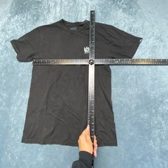 Vans Off The Wall T-Shirt Men Small Black Cotton Dark Wash Graphic Everyday Wear