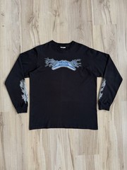 Vintage Adidas 00s Lightning Metallica esque y2k long sleeve t shirt L – XL