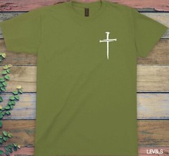 3 NAILS CROSS T SHIRT CHRISTIAN CROSS JESUS SAVES GOD IS GOOD