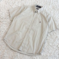 Ralph Lauren BLAKE Men’s Beige Cotton Polo Shirt M For 14Y+ Japan