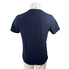 Quince Men’s Navy Blue V Neck Short Sleeve Casual Plain Tee Basic T-Shirt Top M