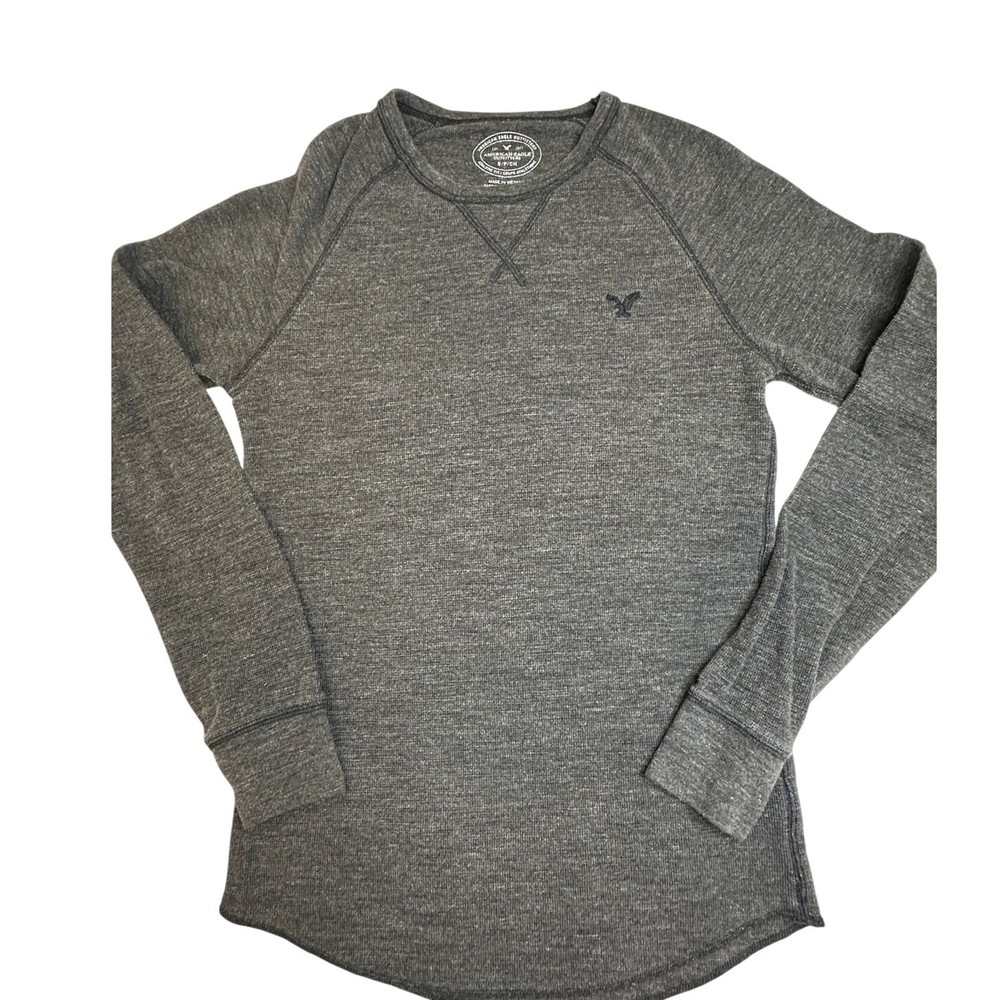 American Eagle Waffle Knit Thermal Cotton Poly Blend Grunge Gorpcore Skater S