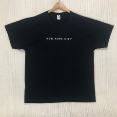 Fruit of the Loom NYC New York City Embroidered Black T-Shirt Mens 2XL