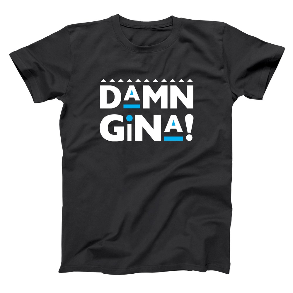 Damn Gina Funny Retro Martin Humor 90S Black Basic Men’s T-Shirt