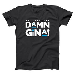 Damn Gina Funny Retro Martin Humor 90S Black Basic Men’s T-Shirt