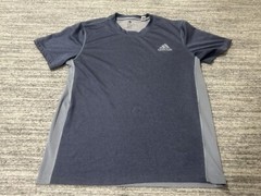 Adidas Shirt Adult Large Grey Climacool Stay Cool Short Sleeve Lightweight Mens