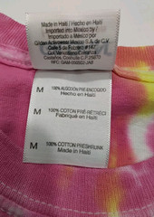New Tie Dye Men’s T-Shirt Yellow Pink Adult Medium Multicolor Summer Spider