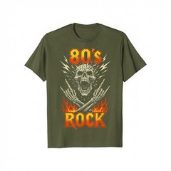80s Rock Vintage Skull Retro Music Band Gift T-Shirt