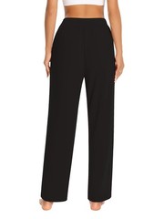3 Pack Women’s Lounge Pants Wide Leg Sweatpants with Pockets Elastic Waist Yo…