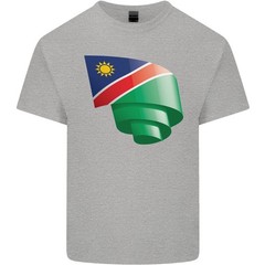Curled Namibia Flag Namibian Day Football Mens Light Cotton T-Shirt