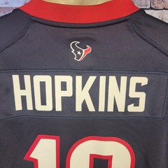 Nike Houston Texans NFL Jersey Men Large Blue Red On Field Football Hopkins #10