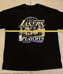 2020 LA Lakers NBA Playoffs Faded Shirt XL Basketball Kobe Shaq Champion Vtg Y2K