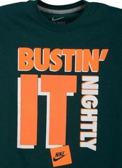 Nike “Bustin’ It Nightly” T-Shirt Atomic Teal Mens Small Medium Large XL 2XL 3XL