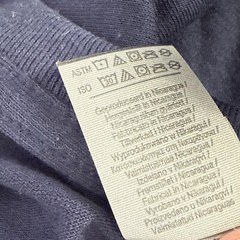 Gildan Navy Long Sleeve Heavy Cotton Crew Neck Shirt Classic Fit G5400 Sz S NWT