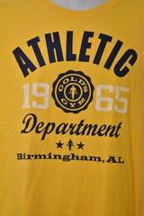 Gold Gym Athletic Department Birmingham AL Yellow T Shirt Size L Made In USA