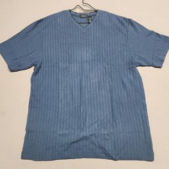 Claiborne S-Essentials V-Neck Shirt XL Meru 1518 Cotton Blend Blue 127