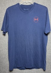 UNDER ARMOUR HeatGear Men’s Freedom T-Shirt Medium Navy Red
