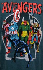 The Avengers T-Shirt Marvel Comics Superhero Victorious Graphic Tee Indigo NWT