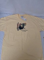 Vintage Venetian Shirt Mens XL Yellow Las Vegas Resort Hotel Casino USA Casual