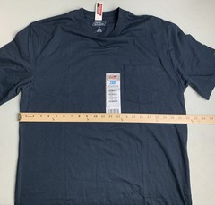New Dickies Cool and Dry Pocket Work Shirt Navy Blue GS407DN Mens Large Tall NWT