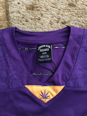 Death Row Records Los Angeles #91 Jersey Mens Size Small Purple Paisley NWT