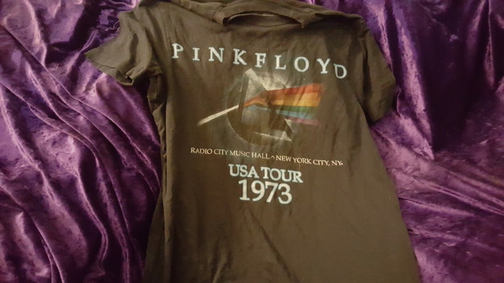 PINK FLOYD DARK SIDE OF THE MOON USA TOUR 1973 t-shirt SIZE S SMALL Radio City !