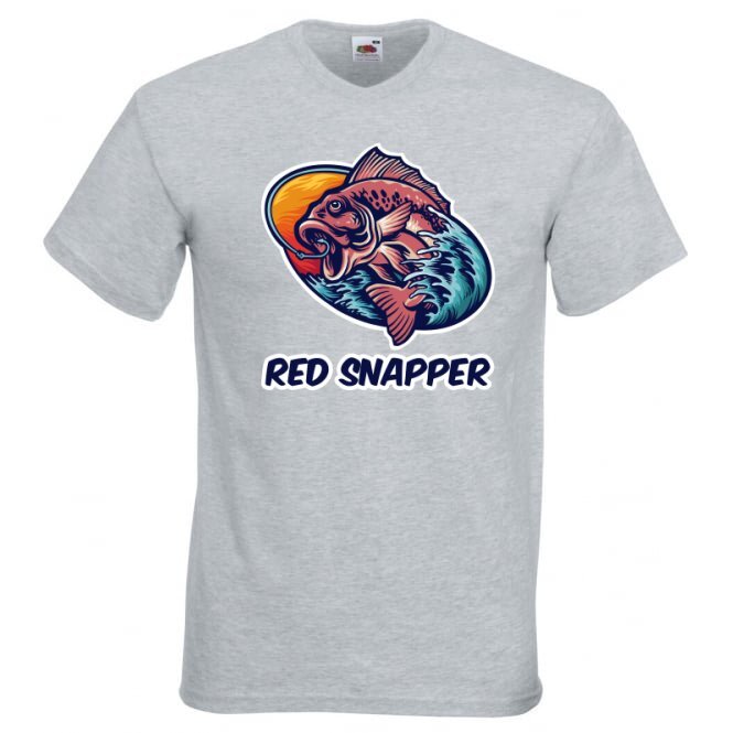 Fishing Red Snapper Trout Fish Humour Novelty T Shirt Various Colours And Sizes