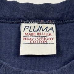 Vintage Pluma Shirt Mens 2XL Blue Crewneck Heavyweight Long Sleeve Made USA Tee
