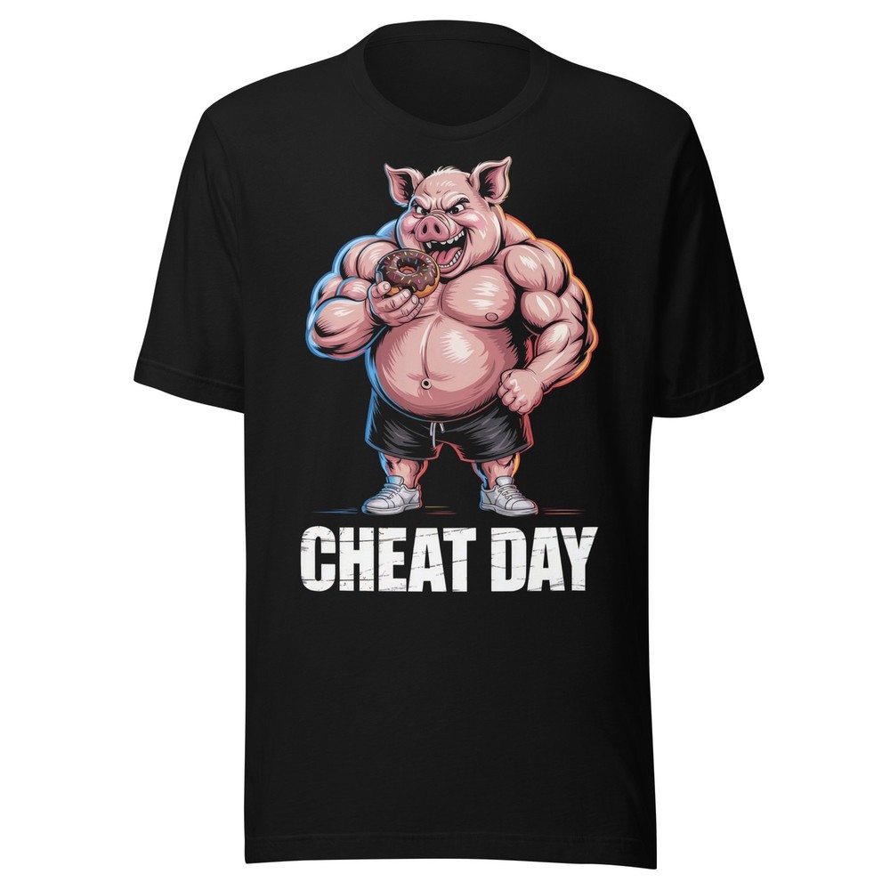 Cheat Day Gym Bodybuilding Weights Powerlifting Muscles Bodybuilder T-Shirt