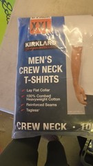 Kirkland Men’s 6-pack White 100% Cotton Crew Neck T-shirt XXL New In Package