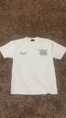 Represent Men’s S White Double-Sided Logo Graphic Crew Neck T-Shirt