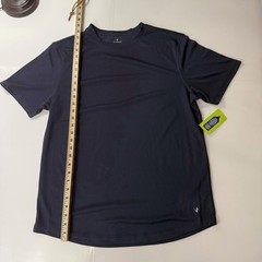 Vively Men’s Large T Shirt Made in Lesotho Navy Blue NWT Athletic