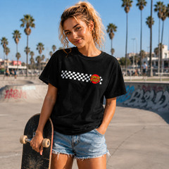 Santa Cruz Checkerboard Skate T Shirt Classic Skateboard Surf Streetwear