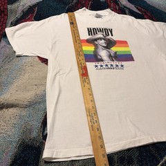 Vintage 90s LGBTQ Pride Kerry O’Quinn Party Shirt White Men’s L Cowboy Austin TX