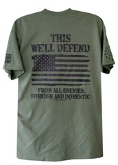 Second Amendment Militia This We’ll Defend T-Shirt 2A Gun Rights America US Flag