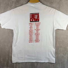 VINTAGE 90s Loretta Lynn T Shirt Men XL White Tour Honky Tonk Girl Country