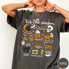 Vintage Halloween Shirt Tis the Season Retro Spooky Fall Pumpkin Unisex Tee