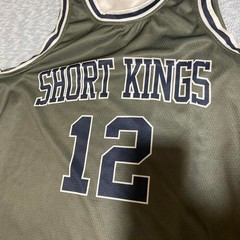 No brand & size Green and cream reversible basketball jersey shirt. SKU802