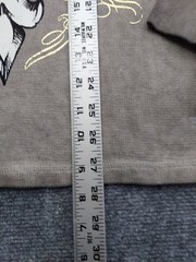 Affliction Xtreme Couture Shirt Men Small Brown Thermal Long Sleeve Skull Cross