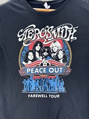 Aerosmith Peace Out Farewell Tour Adult Graphic Cotton Band T-Shirt Tee Sz Large
