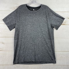 All In Motion Tee Shirt Mens L Gray Vented Soft Stretch Short Sleeve Vented Knit