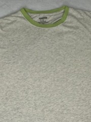 Express Heather Light Green W/Contrasting Trim T-Shirt Mens M SS Crew Neck