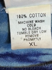 Vintage Hang Ten Men’s XL T-Shirt Blue Tie Dye Striped Single Stitch Surf Skate