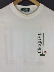 Vintage 90’s Croquet White Shirt Promo Sports XL Color Rare Game Art